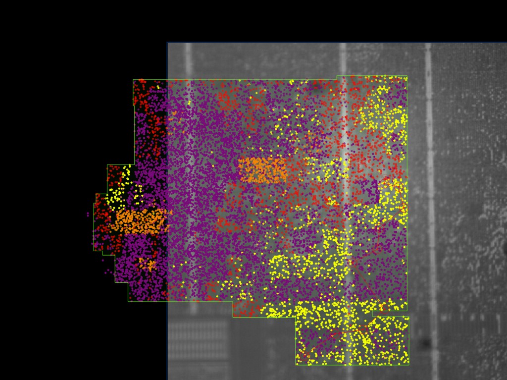 Fault injection scan results over the ISO 7816 peripheral area.